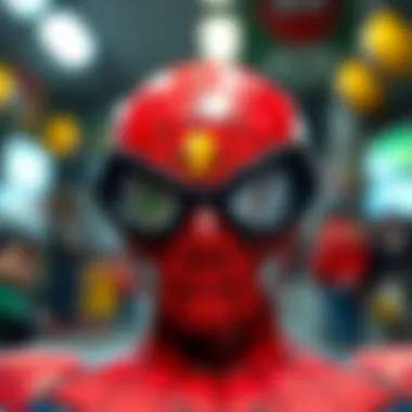 Cultural Significance: A Symbol of Imagination Illustration of Spider-Man glasses with cultural symbols