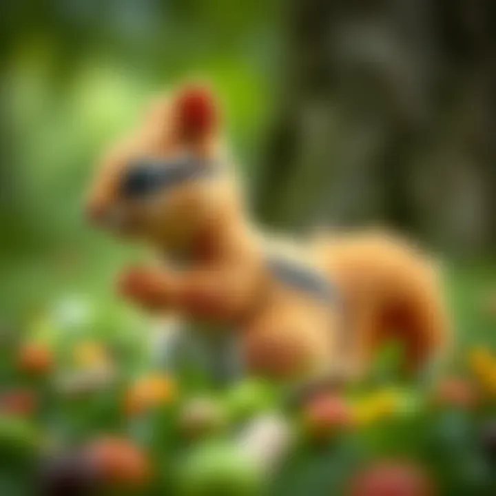 Educational features of a squirrel toy