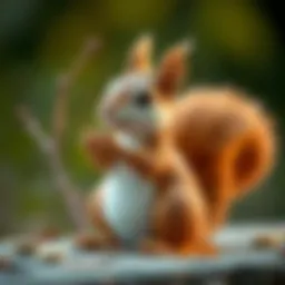 Interactive squirrel toy for child development