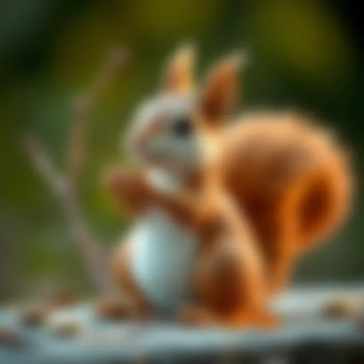 Interactive squirrel toy for child development