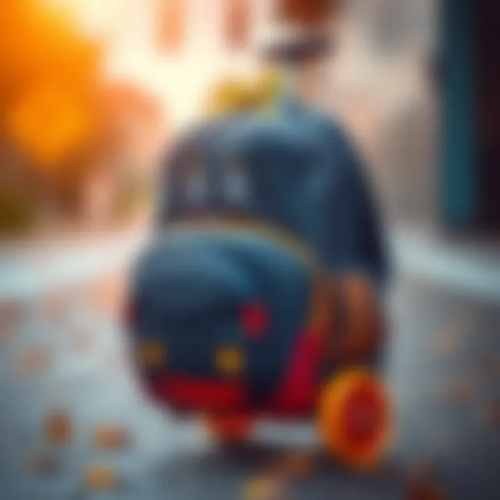 Stylish wheeled school backpack designed for boys