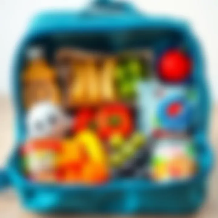 Healthy meal options packed in a lunch bag