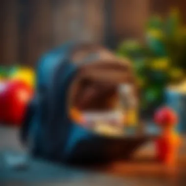 Stylish and functional lunch bag with a water compartment