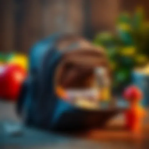 Stylish and functional lunch bag with a water compartment