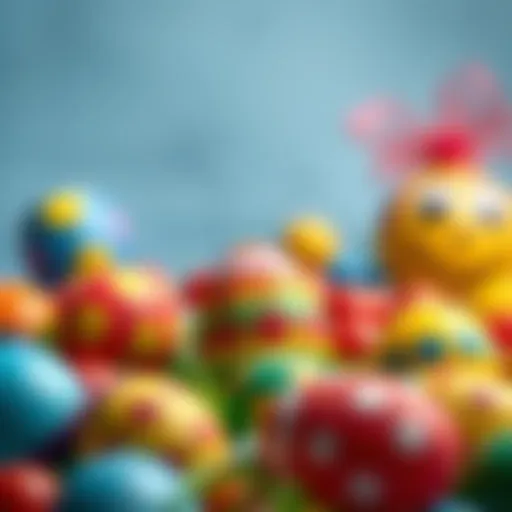 Colorful surprise eggs showcasing educational toys