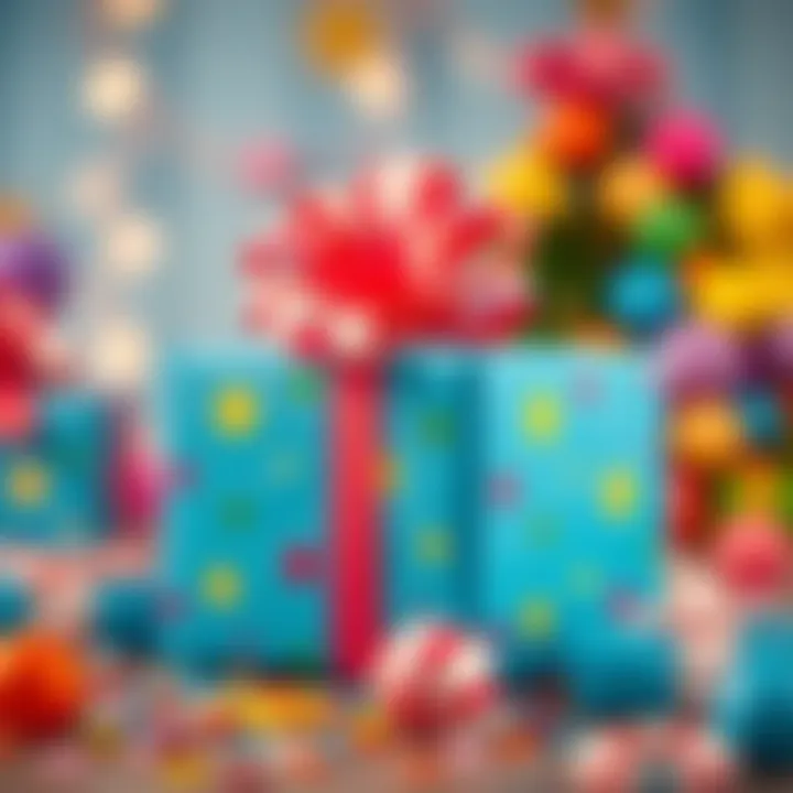 Colorful surprise gift box for children