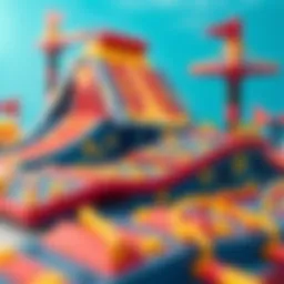 Colorful tech deck ramps for kids to play