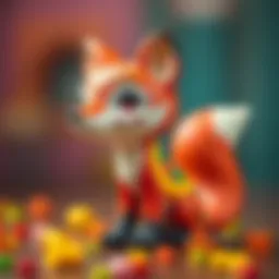 A colorful fox toy encouraging imaginative play