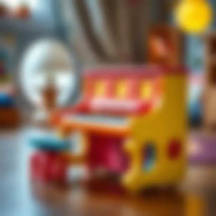 Colorful toy piano designed for children