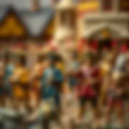A detailed view of various toy soldiers in a historical setting