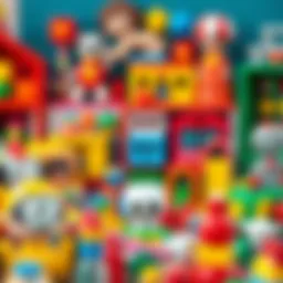 A colorful assortment of educational toys for children