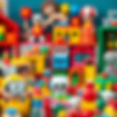A colorful assortment of educational toys for children