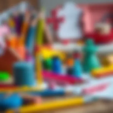 Art supplies encouraging creativity in children