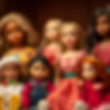 A variety of dolls showcasing diverse roles