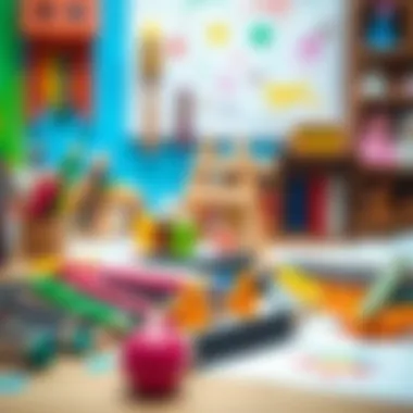 Art supplies fostering artistic expression in children