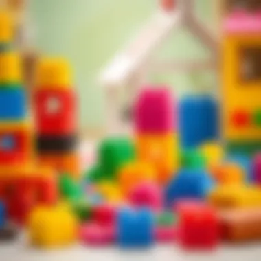 Colorful building blocks enhancing creativity