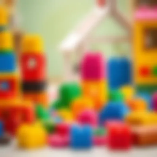 Colorful building blocks enhancing creativity