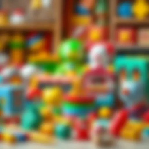 A colorful array of educational toys suitable for various age groups.
