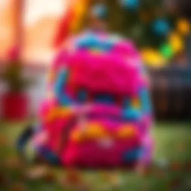 Colorful fluffy backpack for children