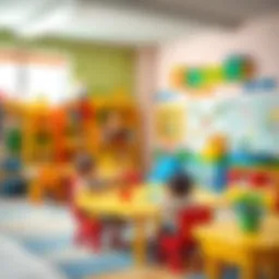 A colorful classroom setting in a preschool