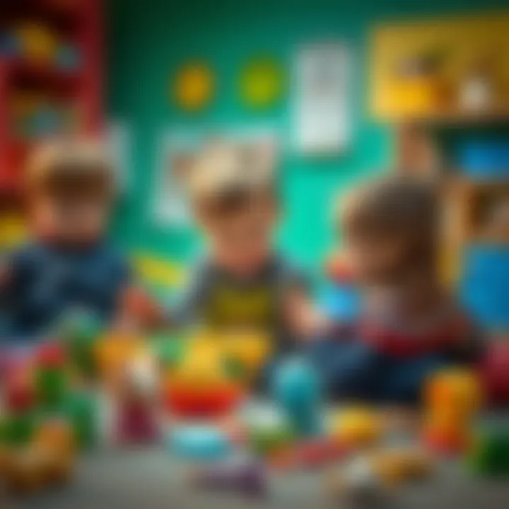 Children engaging in creative play with educational toys