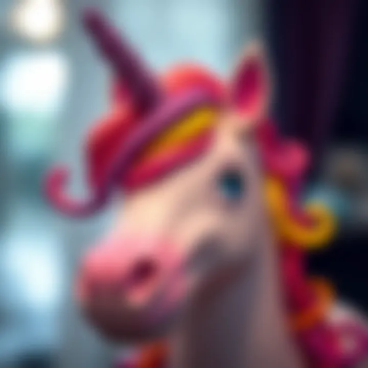 Colorful unicorn hat with sparkles