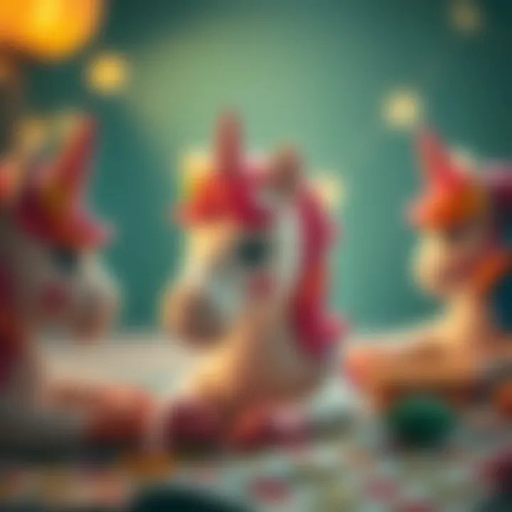 Creative playtime with unicorn hats