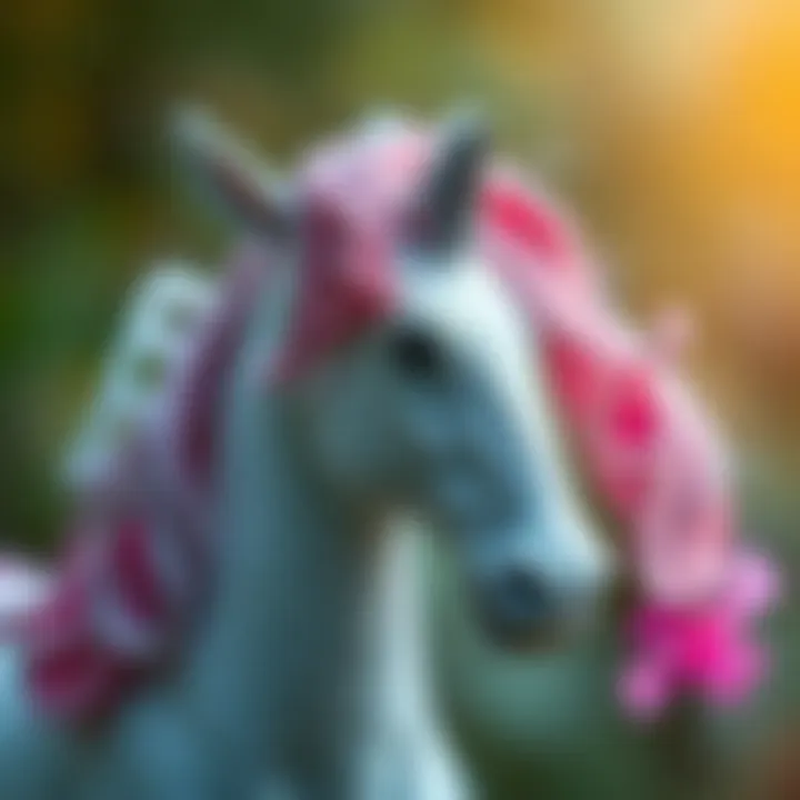 Artistic representation of a unicorn in modern culture