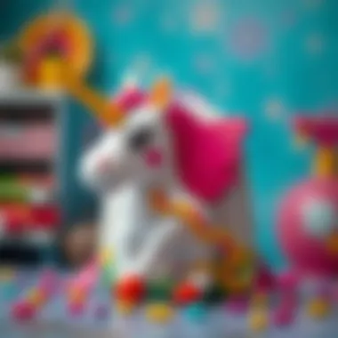 Colorful unicorn school bag with playful design