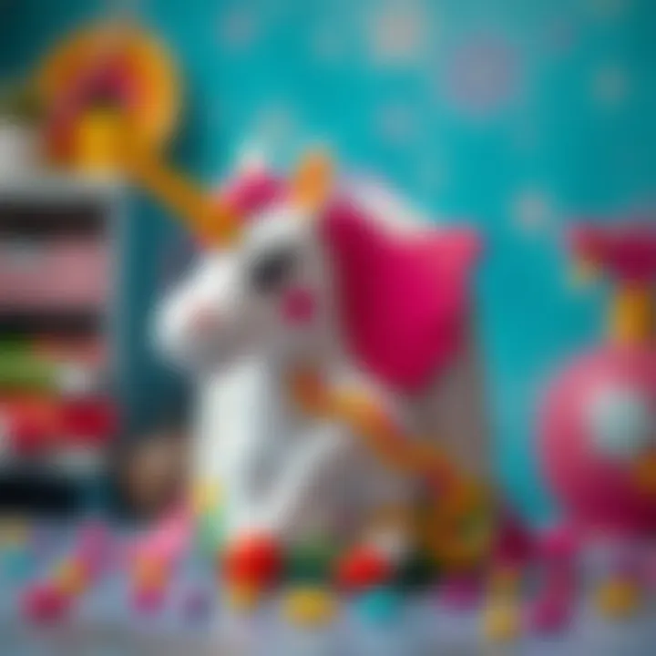 Colorful unicorn school bag with playful design