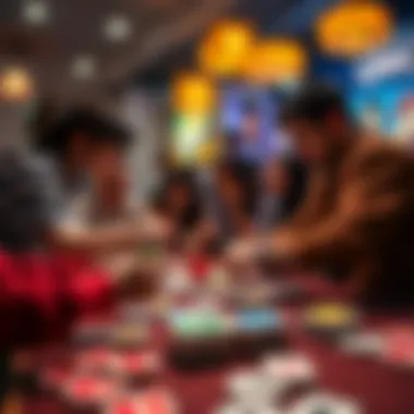 Dynamic Engagement in UNO Gameplay Players engaged in a dynamic UNO game