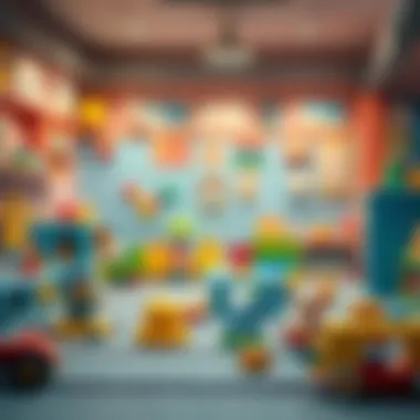 Ideal Play Space with Age-Appropriate Toys A serene play area filled with age-appropriate toys