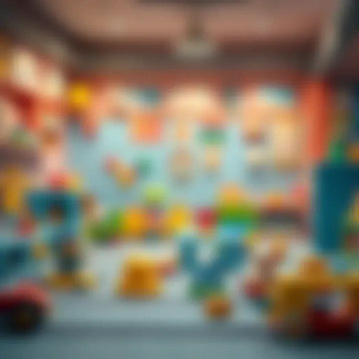 Ideal Play Space with Age-Appropriate Toys A serene play area filled with age-appropriate toys