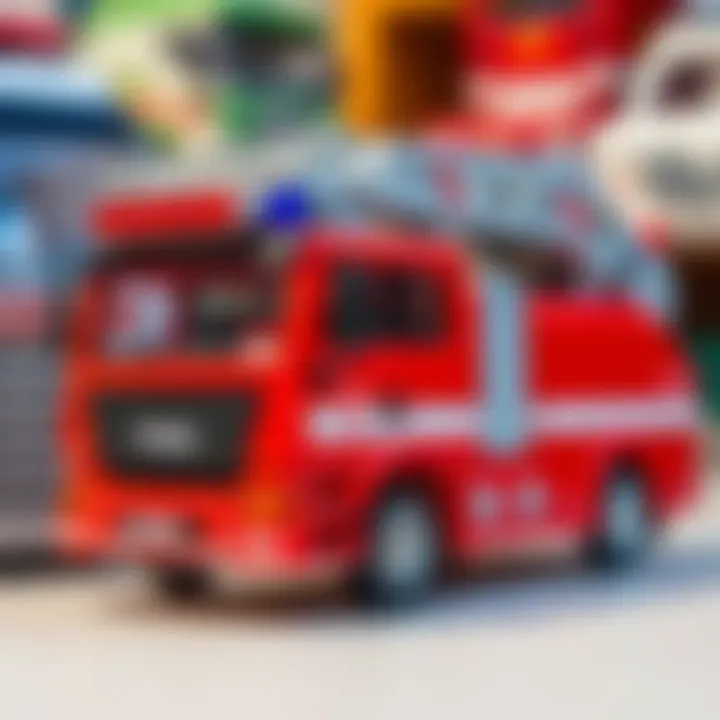 Components of a remote-controlled fire truck