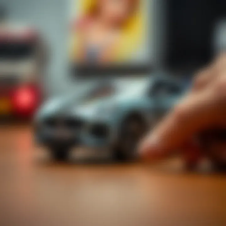 Close-up of remote control for Tofaş car toy