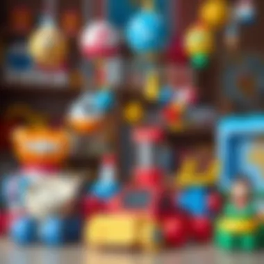 A variety of educational ceiling toys showcasing creativity