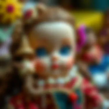 A beautifully crafted doll showcasing intricate details and vibrant colors