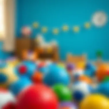 An educational setup using soft balls for motor skills training