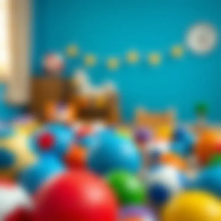 An educational setup using soft balls for motor skills training